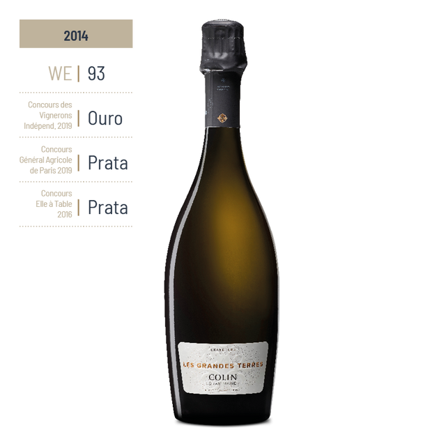 CHAMPAGNE COLIN - Les Grandes terres blanc de blanc Grand Cru - Effervescent Blanc - 2014 - 0,75