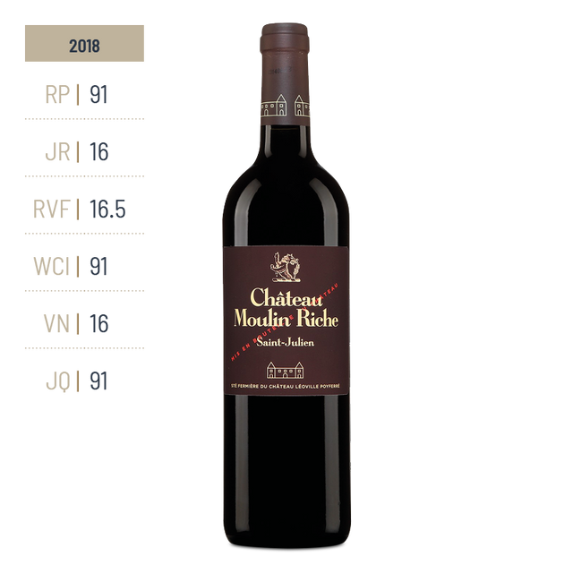 Chateau Moulin Riche - Chateau Moulin Riche Aop Saint Julien - Rouge - 2018 - 0,75