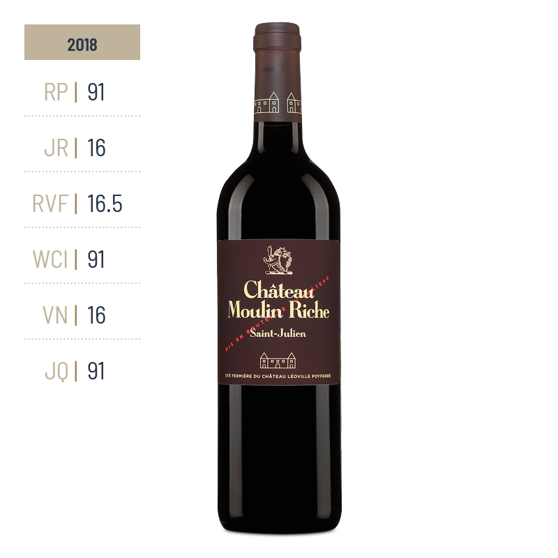Chateau Moulin Riche - Chateau Moulin Riche Aop Saint Julien - Rouge - 2018 - 0,75